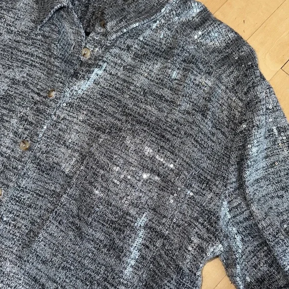 Pilcro Hadley shimmery relaxed shirt, L, GP1512 - Picture 4 of 5